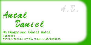 antal daniel business card